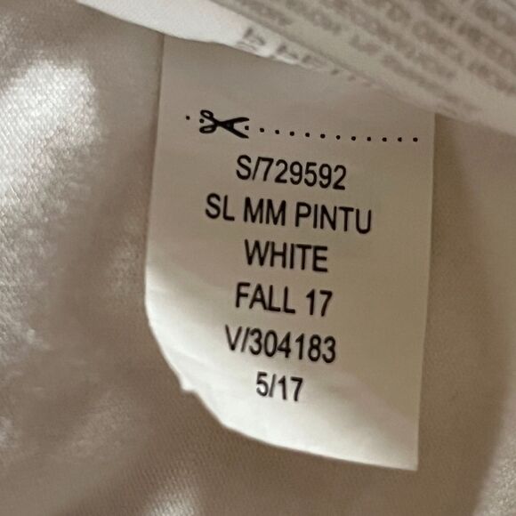 Banana Republic White Lightweight Rayon Stretch Knit Tank Sz S Pleated V-Neck - Picture 5 of 5